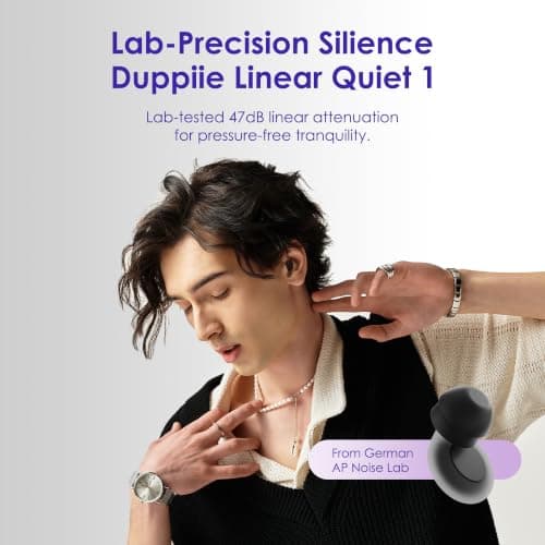 Duppiie Pro Ear Plugs for Sleep |47dB SoundTarget Certified|Acoustic-Engineered with Cloud-Like Comfort|Triple-Layer Noise Isolation|Durable 8-Size Fit for Sleep/Office/Travel — view 2