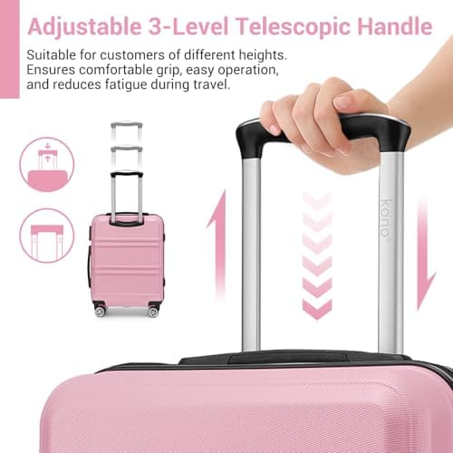 Kono Large Suitcase Lightweight ABS+PC Hard Shell 28 inch Checked Luggage — view 6
