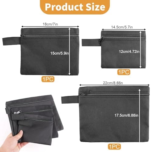 3 Pcs Waterproof Utility Canvas Tool Storage Bag 3 Different Sizes — view 2