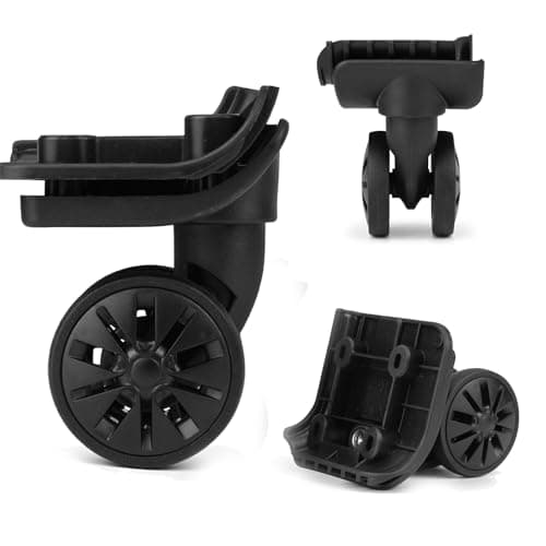 Volein 1 Pair Suitcase Wheels Replacement Luggage Wheels for Repairing Damaged Suitcase Compartment Wheels with 4 Screw Holes(V249) — view 4