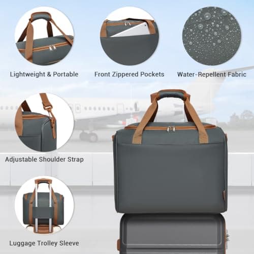 Kono 2 PCS Luggage Set 55x40x20cm Suitcase & 40x30x20cm Ryanair Cabin Bag — view 5