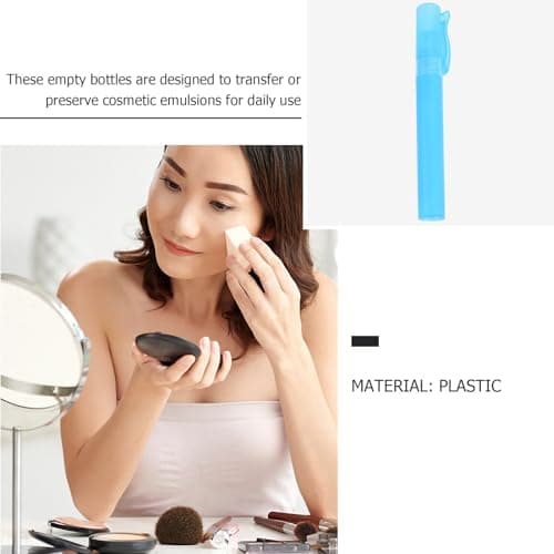 JUMPLAWN 10ml Plastic Spray Bottles Leakproof Refillable Travel Set 10Pcs — view 3