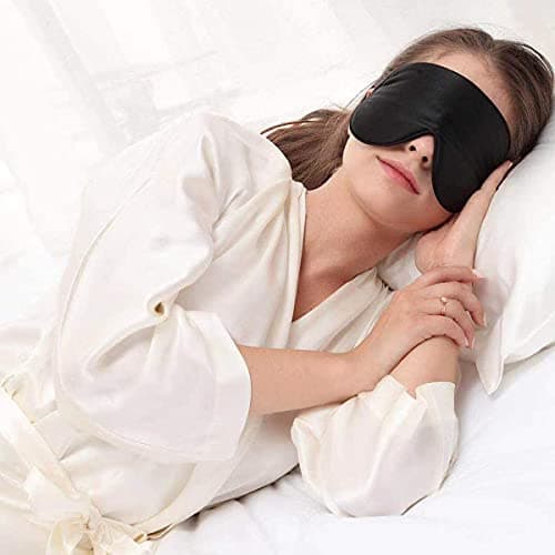 Alaska Bear Mulberry Silk Sleep Mask, Cool and Smooth (Original Black) — view 4