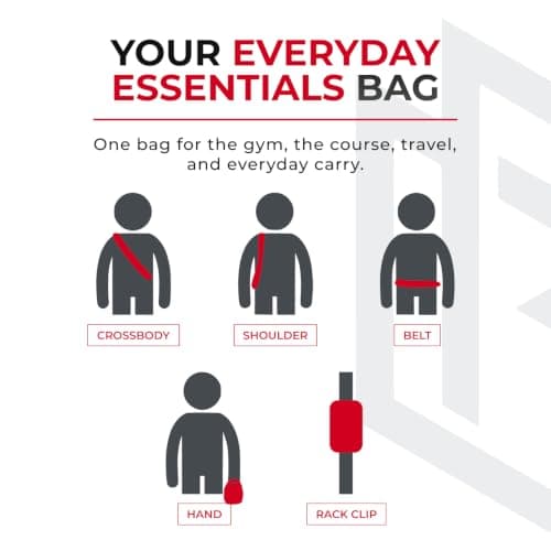 Magnetic Bag Company - Black Crossbody Bag Sling Chest Bag for Men and Women | Magnetic Gym Bag for Gym, Travel, Work, and Sports | Keep Your Items Off the Dirty Gym Floor with Magnetic Attachment, — view 5