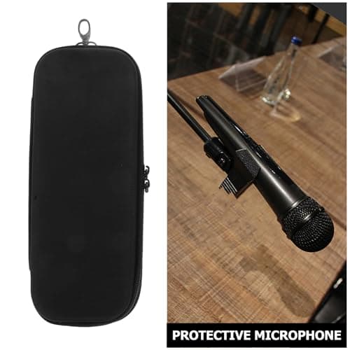 TOGEVAL Portable Handheld Microphone Storage Bag EVA Hard Case with Zipper Dual Mic Compartment Lightweight Travel Case Compatible with Jbl ES for Music Events — view 3