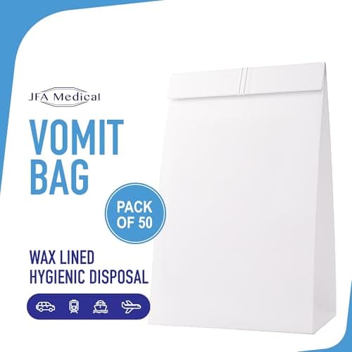 JFA Medical Disposable Travel Sick/Vomit Bags – Pack of 50 — view 2