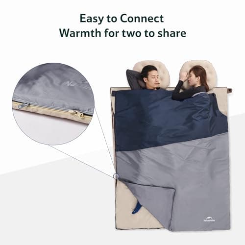 Naturehike Plain 01 XL Wide Lightweight Sleeping Bag - Extra Large 205x85cm Envelope Summer Sleeping Bag for Adults, 760g Compact Sleep Pod for Camping, Trekking & Caravan (~15°C) — view 5