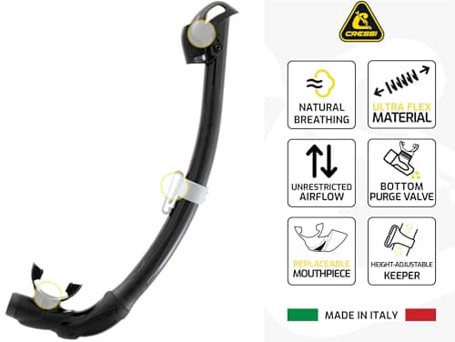 CRESSI Big Eyes + Seal Dry Clear/Black - Combo Set for Adults Big Eyes Mask and Innovative Seal Dry Snorkel, Ideal for Diving and Snorkelling, One Size — view 4