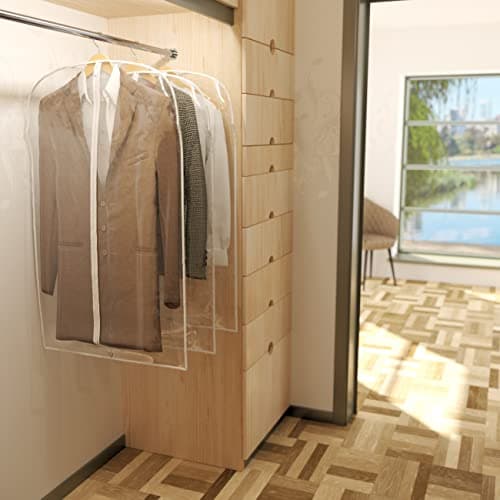 Hangerworld 100 cm (40") Long Zipped Suit Bags / Garment Clothes Covers, Pack of 6 — view 3