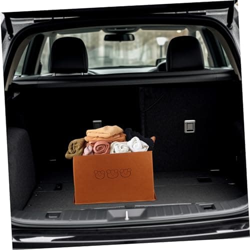 Cabilock Car Trunk Storage Organizer Tote Bag Large Brown Felt — view 6