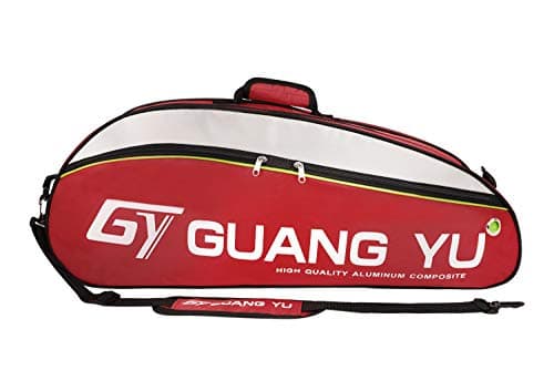 FakeFace Professional Badminton Racket Bag 4-6 Pack Racquet Handbag Waterproof Tennis Racquetball Battledore Sport Duffel Large Capacity Gym Equipment Bag Portable Shoulder Tote Bag with Handle — view 2