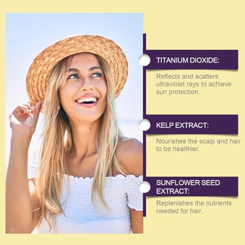 Scalp Sun Protection Spray - Lightweight Sun Cream Spray for Hair - Non-Greasy Waterproof SPF30 Scalp Sunscreen for All Type Hair, Hiking, Beach or Running — view 5