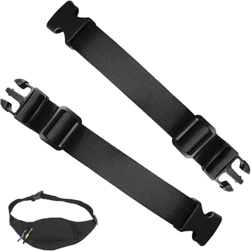 Girejujon 2-Pack Adjustable Waist Belt Extender for Bags, 3.8CM Wide & 40CM Long, Universal Fit for Most Waist Bags and Belts