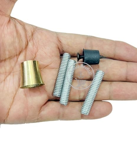 Samara Nautical Medium Cane/Walking Stick Hardware Kit, Golden Tip Set — view 4