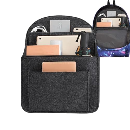 Felt Bag Organizer Insert,Travel Rucksack Insert with High Capacity | Multi-Pocket Luggage Organization Rucksack Storage Divider Liner for Electronic Accessories Phone Tablet Umbrellas Cosmetics Bottl — view 6