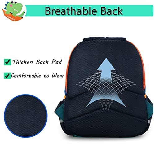 XNDZ Toddler Backpack for Nursery Kids Children Dinosaur Backpack with Chest Strap Kindergarten School Bag Outdoor Rucksack for 3-6 Years Boys Girls — view 5