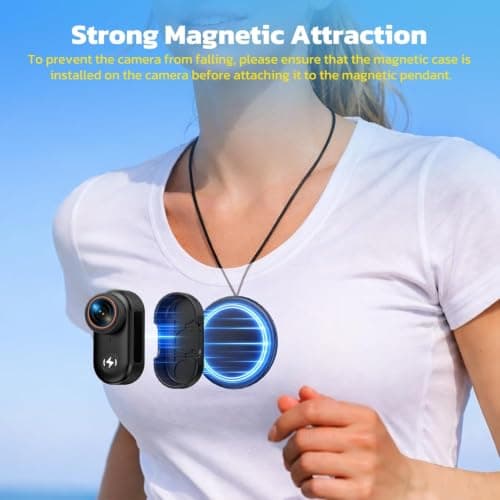 CAMWORLD 4K Mini Body Camera, WiFi Thumb Action Camera with 64GB Card, 1.47'' Wearable POV Camera Magnetic Mount Portable Vlogging Camera for TikTok YouTube — view 4