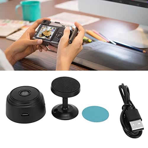 A9 Home Mini Camera,Wireless Security Camera with Magnetic Back Cover, Home Security Wireless Camera Support Wireless Connectivity (Black) — view 2
