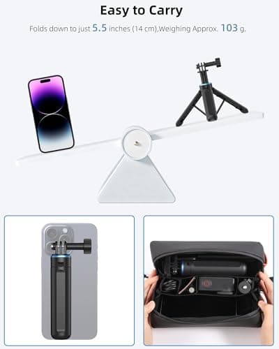 14.5"/37cm Mini Tripod & Selfie Stick for DJI Osmo Pocket 4P/4/3, All GoPro — view 3