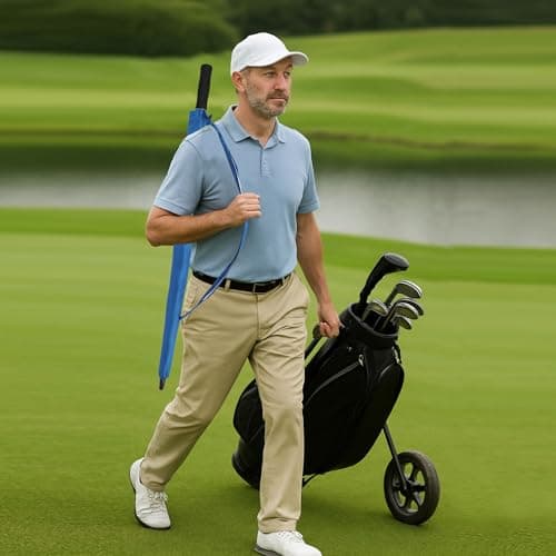 A2Z Golf Umbrella Auto Open 152cm Large Dual Vented Canopy Durable Fiberglass Ribs EVA Soft Grip Handle Windproof Rain Sun UV Protection Double Vent Brolly For Men & Women Golf Outdoor Sports Travel — view 3