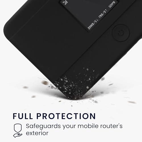 kwmobile WiFi Router Case Compatible with TP Link M7350 4G Cover - Silicone Portable Hotspot Case Black — view 4