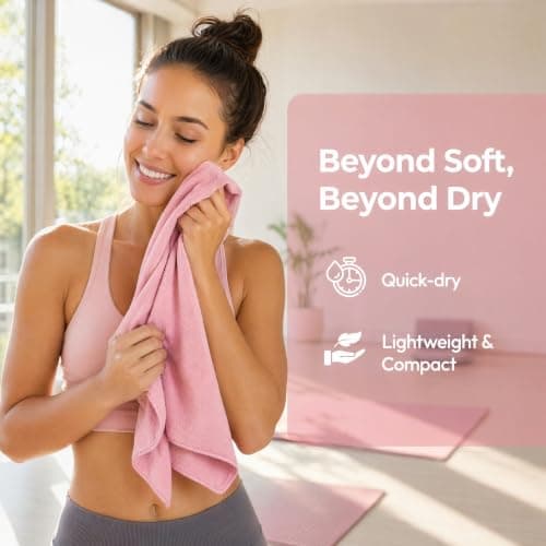 Kemay Premium Microfibre Towel - Quick Dry, Super Absorbent & Lightweight - Compact Travel Towel for Gym, Beach, Yoga, Swimming & Camping - Fast Drying Microfiber Bath & Hand Towels — view 5