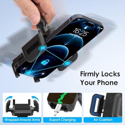 EEEKit Car Phone Holder, Adjustable Car Phone Mount, Strong Suction Windscreen Dashboard Mount for 3.5-6in Smartphones — view 4