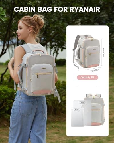 LOVEVOOK Ryanair Cabin Bags 40x30x20 Underseat Travel Bag Backpack Carry-On — view 5