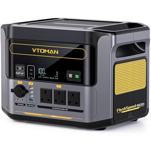 VTOMAN FlashSpeed 1500 Power Station, 1548Wh LiFePO4, 1 Hr Fast Charge