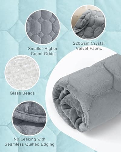 Weighted Lap Blanket Pad 7lbs for Adult, Small Weighted Blanket 29" x 24" — view 4