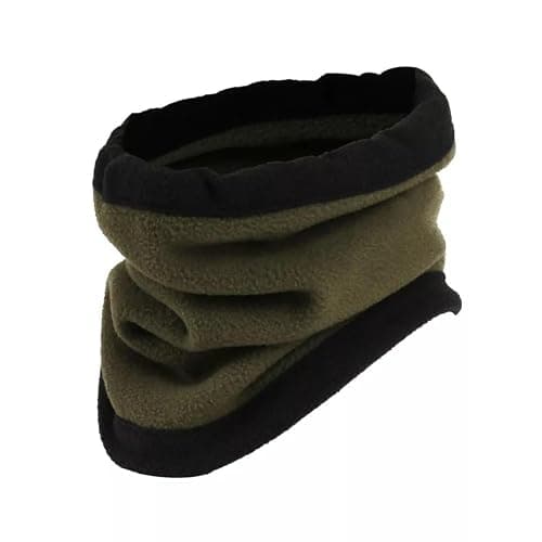Polar Fleece Thermal Neck Warmer Winter Sports Gaiter Face Mask Snood Hat Scarf For Chilly Cold Weather Windproof Keep Warm For Men Women (1, Olive, One Size)