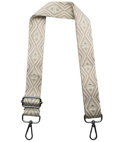 Shoulder Strap for Bags Adjustable Handbags Straps Replacement Wide 3.8 cm with Silver Buckle Bag Straps for Women Crossbody Handbags Accessory, Beige, M5 — view 5