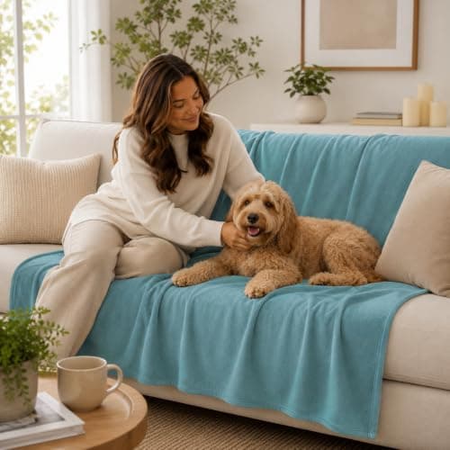 Adore Home Soft Warm Polar Fleece Blanket Large - Cosy Throw for Sofa, Bed, Travel, Car and Camping, 120x150cm, Teal — view 6