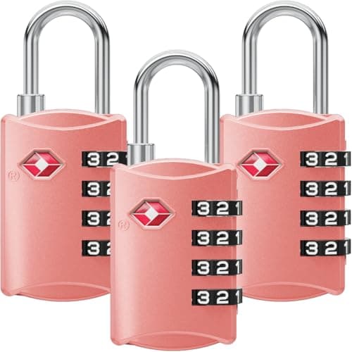 NovLock Suitcase Padlocks, TSA Approved Luggage Locks, Travel Padlocks