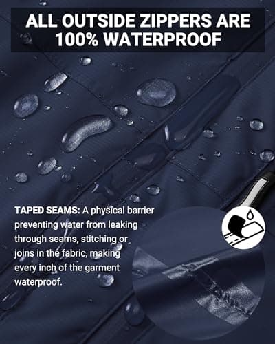Outdoor Ventures Men's Waterproof Jacket Lightweight Windproof Rain Coats — view 3
