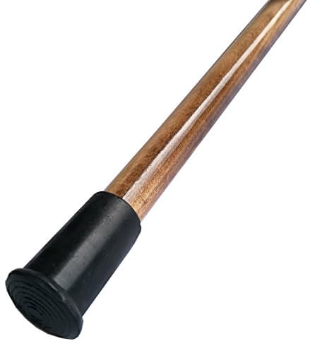 Gents Wooden Scorched Derby Cane with Collar Walking Stick with Natural Wood Stain 94cm (37") Height — view 5