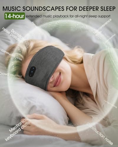 MUSICOZY Organic Bamboo Cotton Sleep Headphones for Side Sleepers — view 6