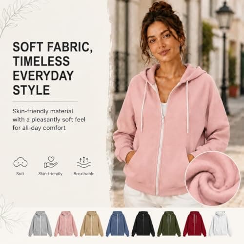 Cropped Hoodies For Women Winter Stand Collar Sweatshirt Hooded Zipper Pink — view 3