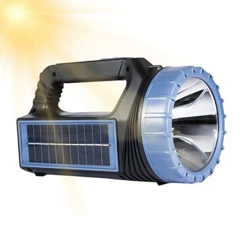 Solar Survival Flashlight, USB Rechargeable Solar LED Torch Portable Super Bright Pocket Projector Light Up Your Adventures Waterproof Outdoor Work Light