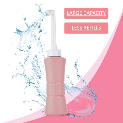 laphang Portable Bidet 500ml Pink Peri Bottle with Waterproof Pouch and Cap – PP + TPR, Leak Proof & Scratch Resistant –Perineal Bottle for Postpartum Hemorrhoids Healing, Maternity Kit Essentials… — view 4