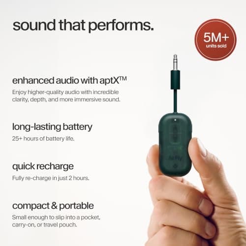 Twelve South AirFly Pro 2, Bluetooth Adapter, Pair 2 AirPods, Teal Ice — view 4