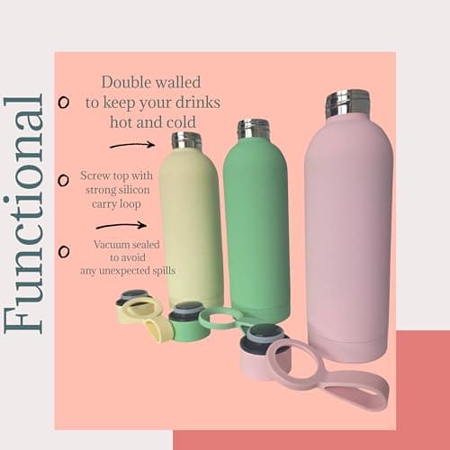 Personalised Insulated Water Bottle – Custom Name Laser Engraved Bottle, Stainless Steel, Gym Bottle, Teacher & Bridesmaid Gift (Burgundy) — view 4
