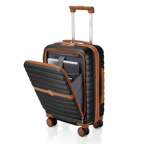 Kono Cabin Suitcase with Laptop Compartment 21 Inch ABS+PC Carry On Luggage