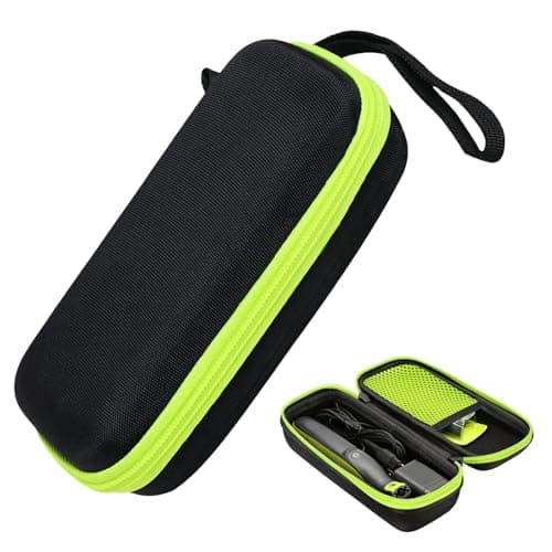 NIYATA Electric Shaver and Trimmer Organizer Storage Bag, Hard Travel Case for Philips Norelco OneBlade 360 & Pro, Braun Series 3/5/7/9, Wahl, Hatteker (Green)