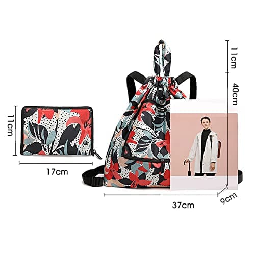 Folding Sports Fitness Backpack Light Travel Backpack Backpack with Wheels for Women (A, One Size) — view 6