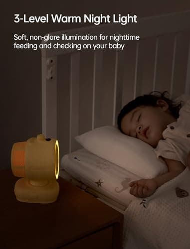 JISULIFE Chic Stroller Fan 2026 –Baby Cool Helper: Smart 120° Auto Oscillation with 100 Speeds, 21H Super-Long Battery, Portable Baby Fan for Crib, Stroller & Bedroom, Gift for Moms-Yellow(Quadpod) — view 4