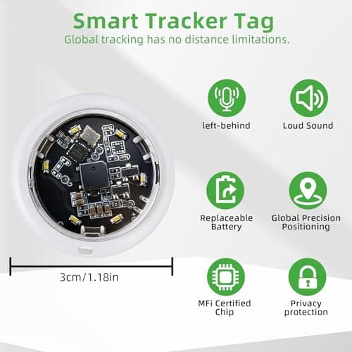 4 Pack Air Tracker Tags Compatible with Apple Find My App (iOS Only) — view 3