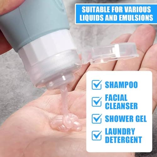 Henyall 4Pcs Travel Bottles for toiletries, 90ml Silicone Containers Set — view 3