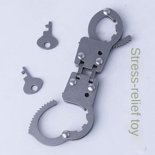 Metal Handcuffs for Grownups Realistic Pretend Play Relaxing with Keys — view 4