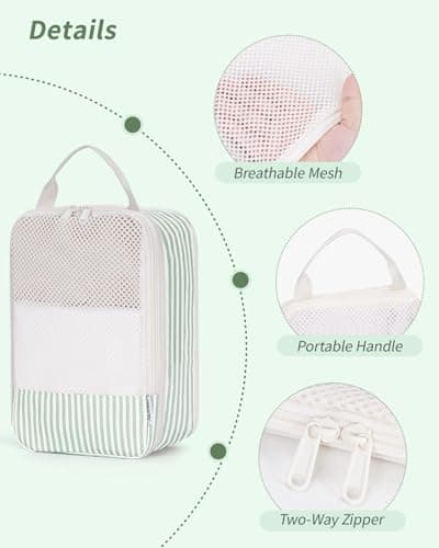 Narwey 6 Set Compression Packing Cubes for Suitcases, Travel Storage Bags — view 6